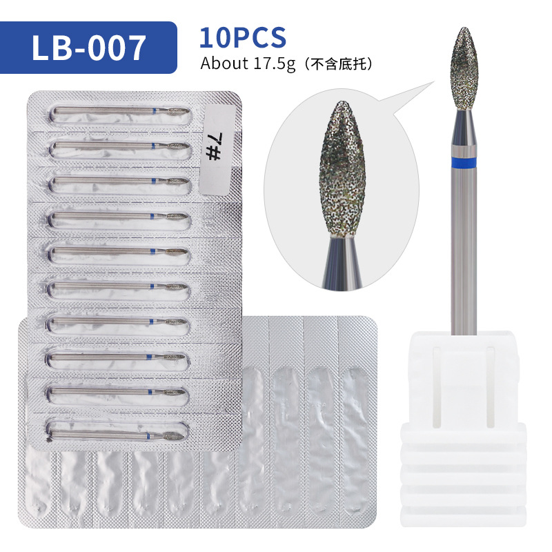 Fuente transfronteriza 10 juegos de lámina de aluminio diamante de molienda empaquetado independiente de manicura pre-tratamiento de la bolsa abierta de molienda