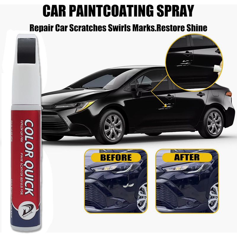 Cross-Border Car Universal Touch-Up Pen Paint Pen Wheel Pen Scratch Repair Pen Black White Silver Paint Repair
