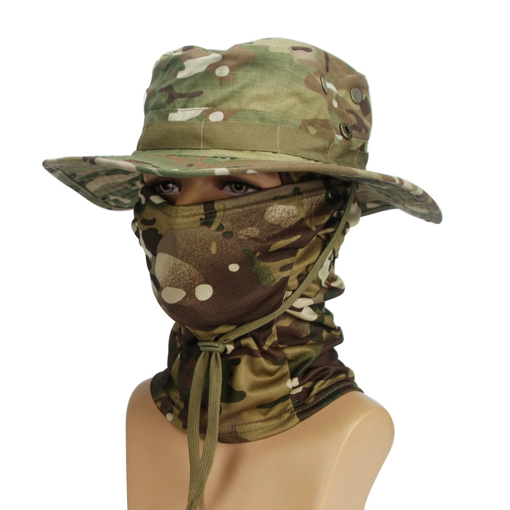 Camouflage mixed tactics set, travel hat