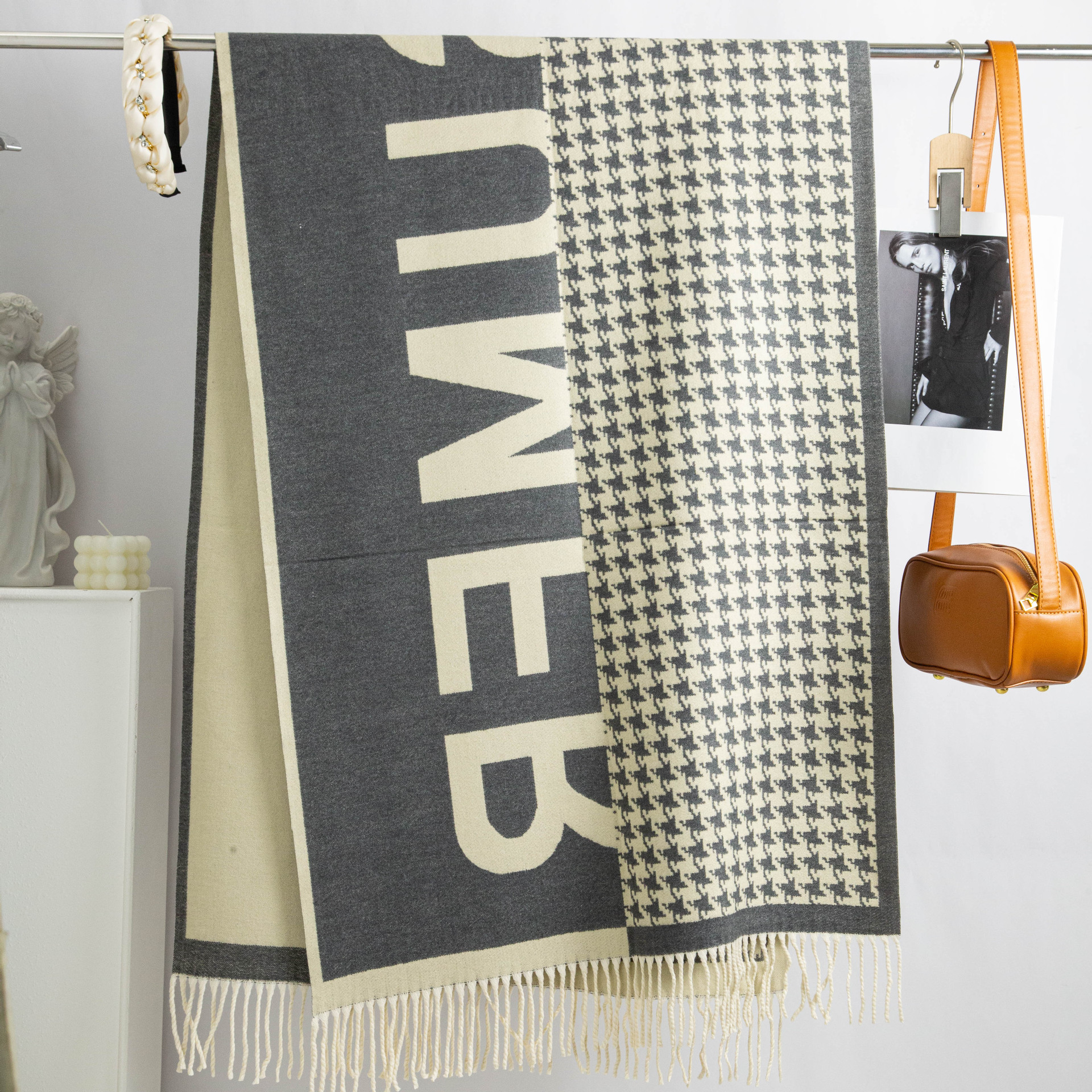 2025 nuevo bufandas de lana de Meirad mujeres otoño invierno estilo coreano de malla universal chaleco pareja buñuelo hombre caliente