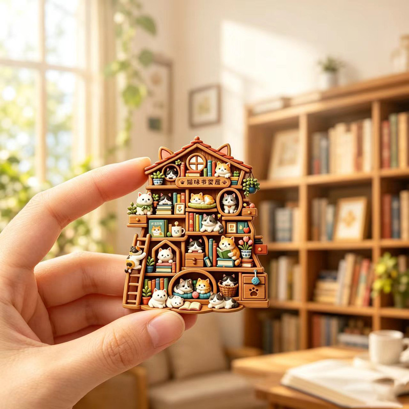 Kitten Paradise Total Adventure Refrigerator Magnets 3D Magnetic Stickers Travel Souvenir Gift Home Decoration Stickers Gift