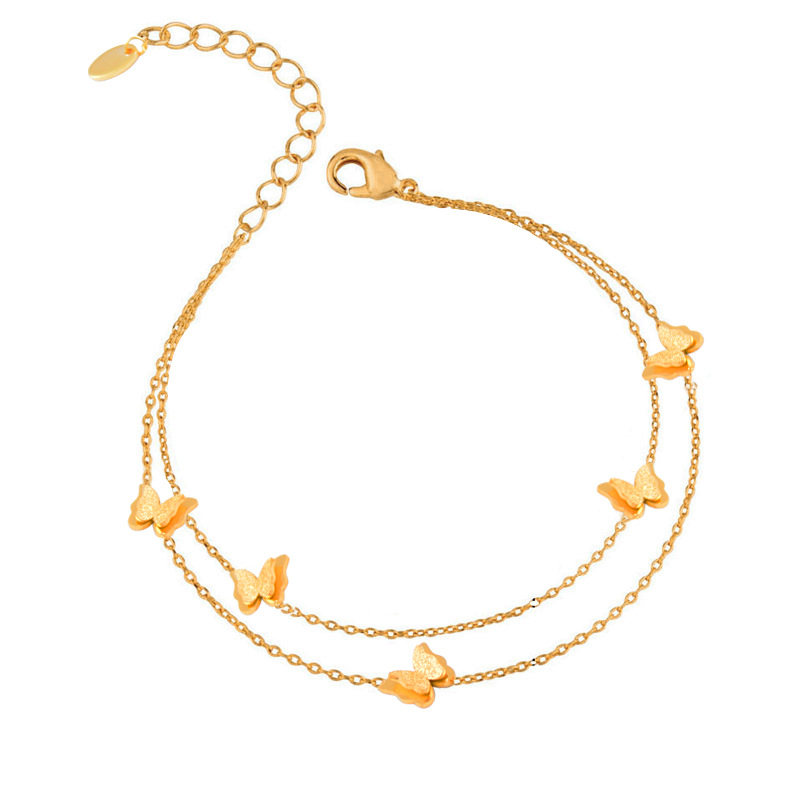 Butterfly Pattern Women'S Gender 1 Piece Fashion Butterfly Stainless Steel Plating Women's Anklet