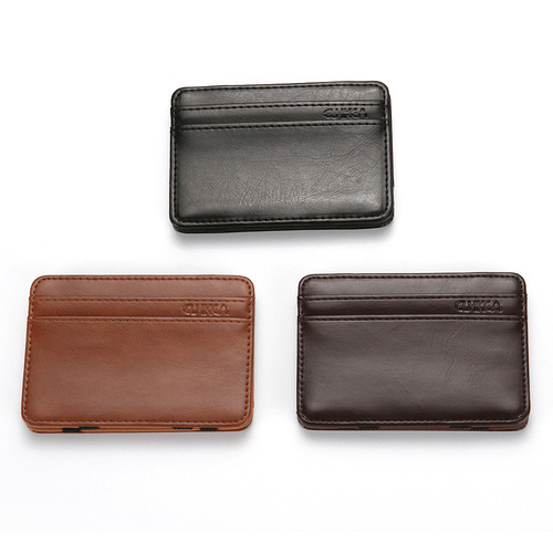 Cross-border hot selling magic wallet men's PU creative wallet fashion wallet bank card bag card holder factory wholesale