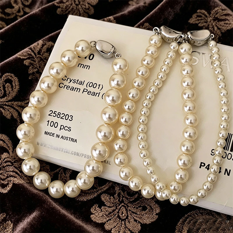 Swarovski French-Style Pearl Bracelet for Women, Light Luxury Niche Exquisite Accessory