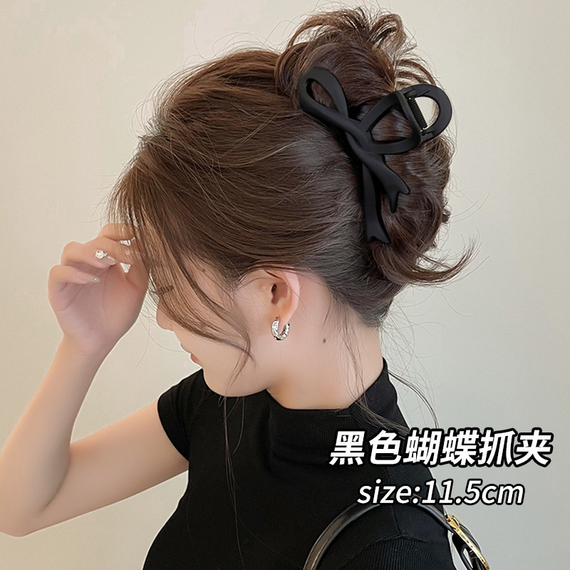 2025新款抓夹高级感韩系发夹可爱多巴胺鲨鱼夹后脑勺盘发装饰发卡|undefined