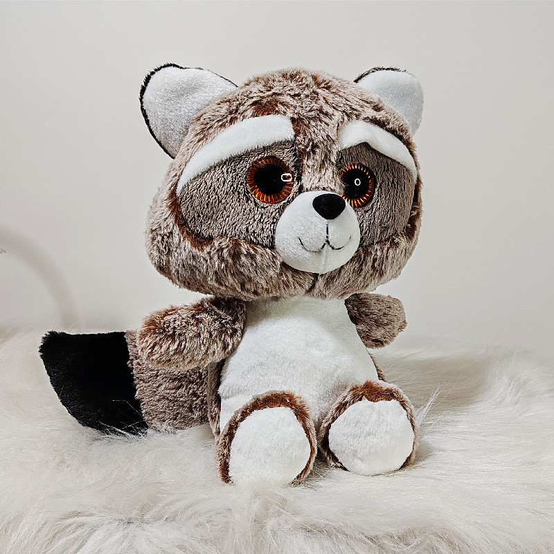 Racon juguetes de peluche lindos abrazos osos muñecas niñas dormir en la cama almohada súper lindo animal de cola grande transfronterizo