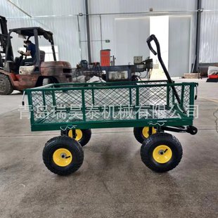 Load Capacity 350Kgs Gardening Foldableing Tool Mesh Cart Garden Mesh Cart Framed Pull Truck Material Handling Truck