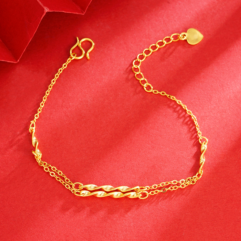 Vietnam arena oro trigo oreja pulsera mujeres de alto grado nicho Luz de lujo moda geométrica cobre pulsera accesorios nuevo transfronterizo