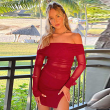 JY24451������ɴһ�ּ翪������ȹŮ ʱ�з��Ը�΢͸�������γ�ȹ