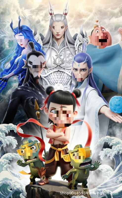1000片拼图纸质胶水加厚diy拼装减压益智类玩具哆啦a梦卡通手工|undefined