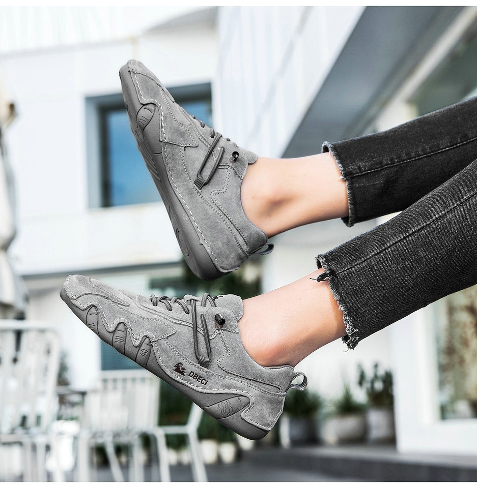 Giày thể thao da thật unisex cổ thấp mũi tròn, đế cao su, phong cách năng động — 662-3 mặt Da Màu Hồng, 662-3 mặt da màu cát, 662-3 mặt da màu nâu, 662-3 mặt da màu xám chi tiết 25