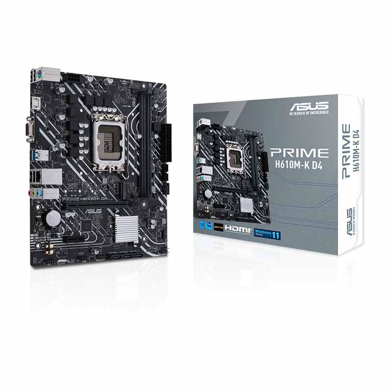[Мастерская серия PRIME H610M-K материнская плата D4 для ПК, поддержка DDR4 (H610/LGA 1700)]