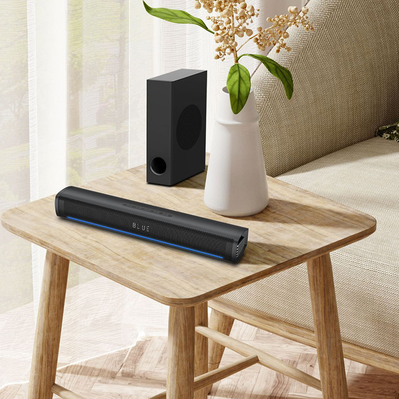 새로운 국경 전자 상거래 사운드 바 사운드 블래스터 홈 시어터 스테레오 서라운드 TV 오디오 서브 우퍼