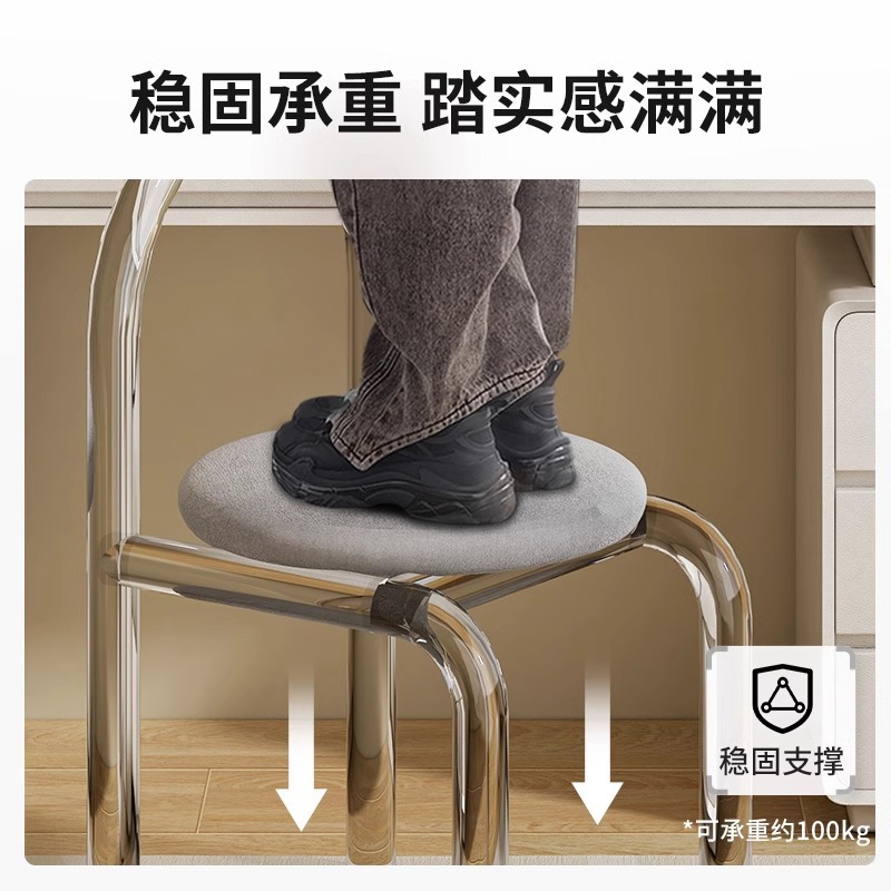 Silla de maquillaje 2024 nuevo tocador taburete hogar niña dormitorio acrílico transparente simple silla de comedor moderna