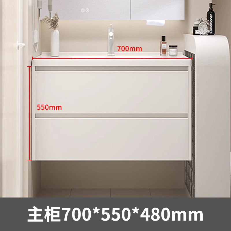 バスルームキャビネットミラーキャビネットセット一体型セラミック洗面器美容ミラー収納キャビネットバスルームシンク304ステンレス鋼キャビネット|undefined
