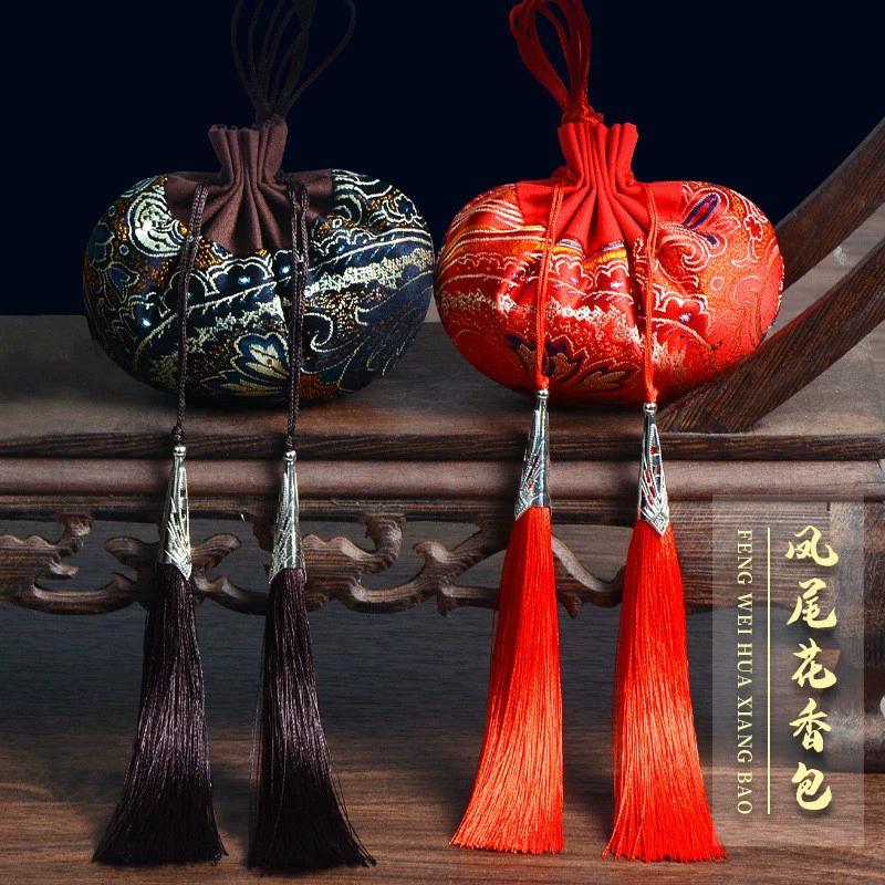 Тканый и вышитый анчоусы придворный саше, сумка с кисточкой, сумка с кисточкой, аксессуары для автомобиля, сумка с овской, подарочная парча, саше