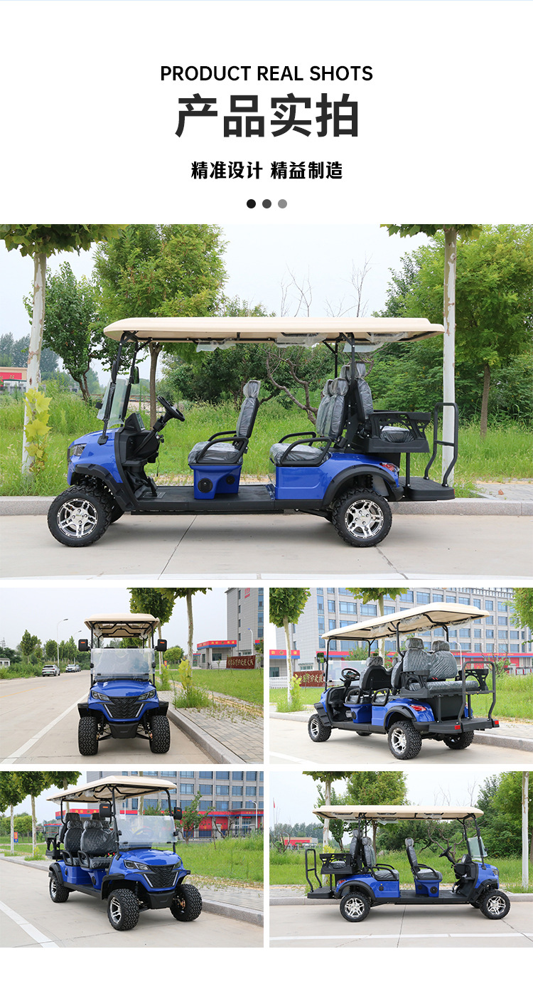 Golf Cart for Tourist Attractions, 6-Seater Hotel and Guesthouse Shuttle Bus, Off-Road 4-Seater Electric Golf Cart