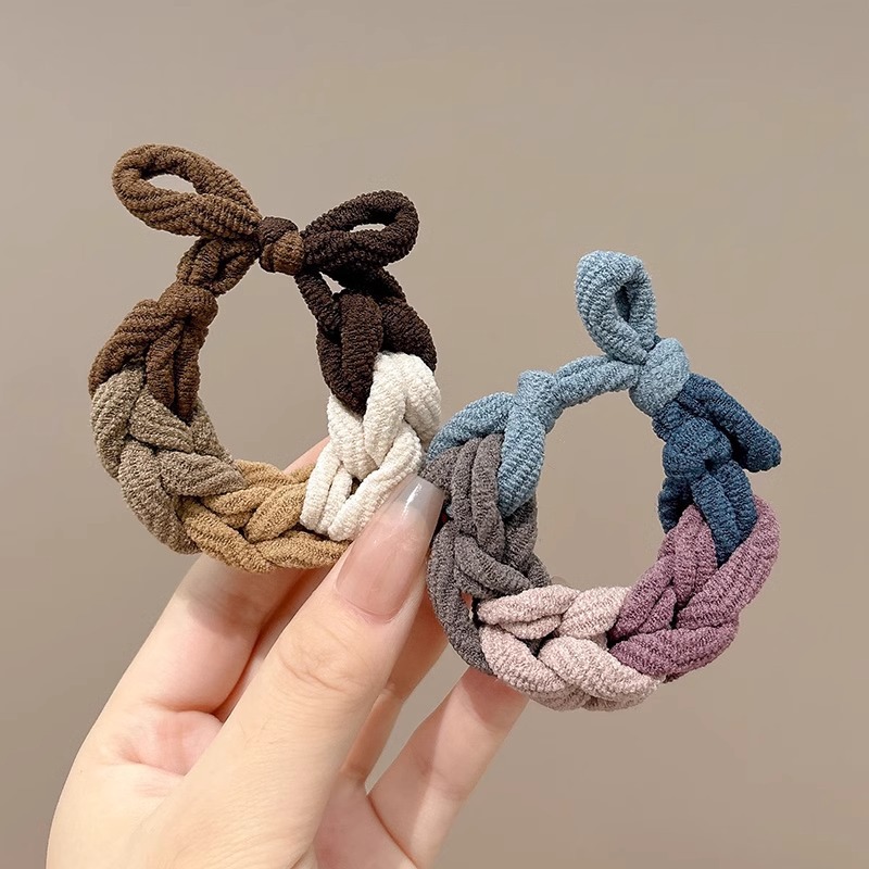 grueso de alta elástica mariposa trenzada cabello cabello de mujer cabello de cabello de cola de caballo cabello de alta sensibilidad correa de cabello adornamiento de cabello