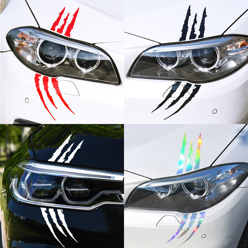 Foreign trade car headlight decoration hood lamp eyebrow scratch sticker ghost claw car sticker creative modification personalized sticker waterproof