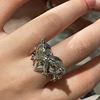 "Prisoner" imprisoned heart metal thorns love rings irregular niche design opening ring ring