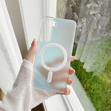 适用三星S25Edge手机壳s25ultra磨砂变色龙炫彩A56/A36保护套imd