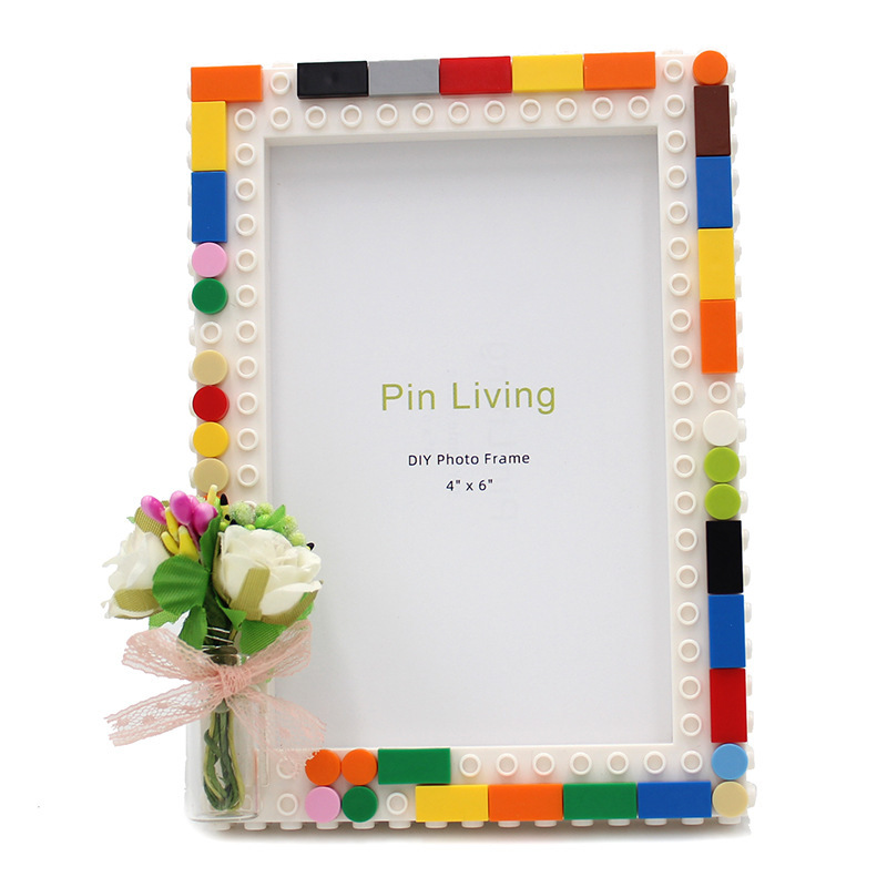 Memorabilia Morse Code Heartfelt Gift Home Decor DIY Magic Photo Frame Compatible with Lego Blocks Modern Minimalist