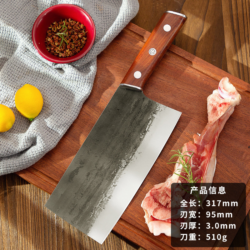 Cuchillo de cocina de varios estilos de Jianghu forjado a mano cuchillo de cocina de doble uso cuchillo de corte de carne cuchillo de corte de hueso cuchillo de corte Yangjiang
