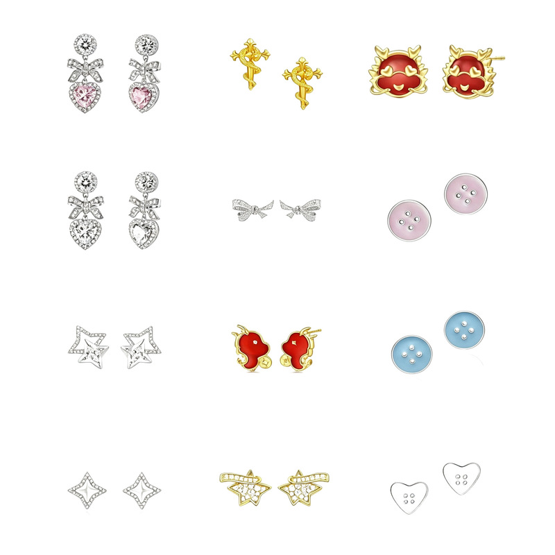 Celebrity-Inspired Earrings Niche Heart Classic Versatile Light Luxury High-End Earrings for Daily Wear