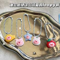 可愛大頭海狸鑰匙鏈ins少女豬頭鑰匙扣學生書包閨蜜禮物卡通掛飾