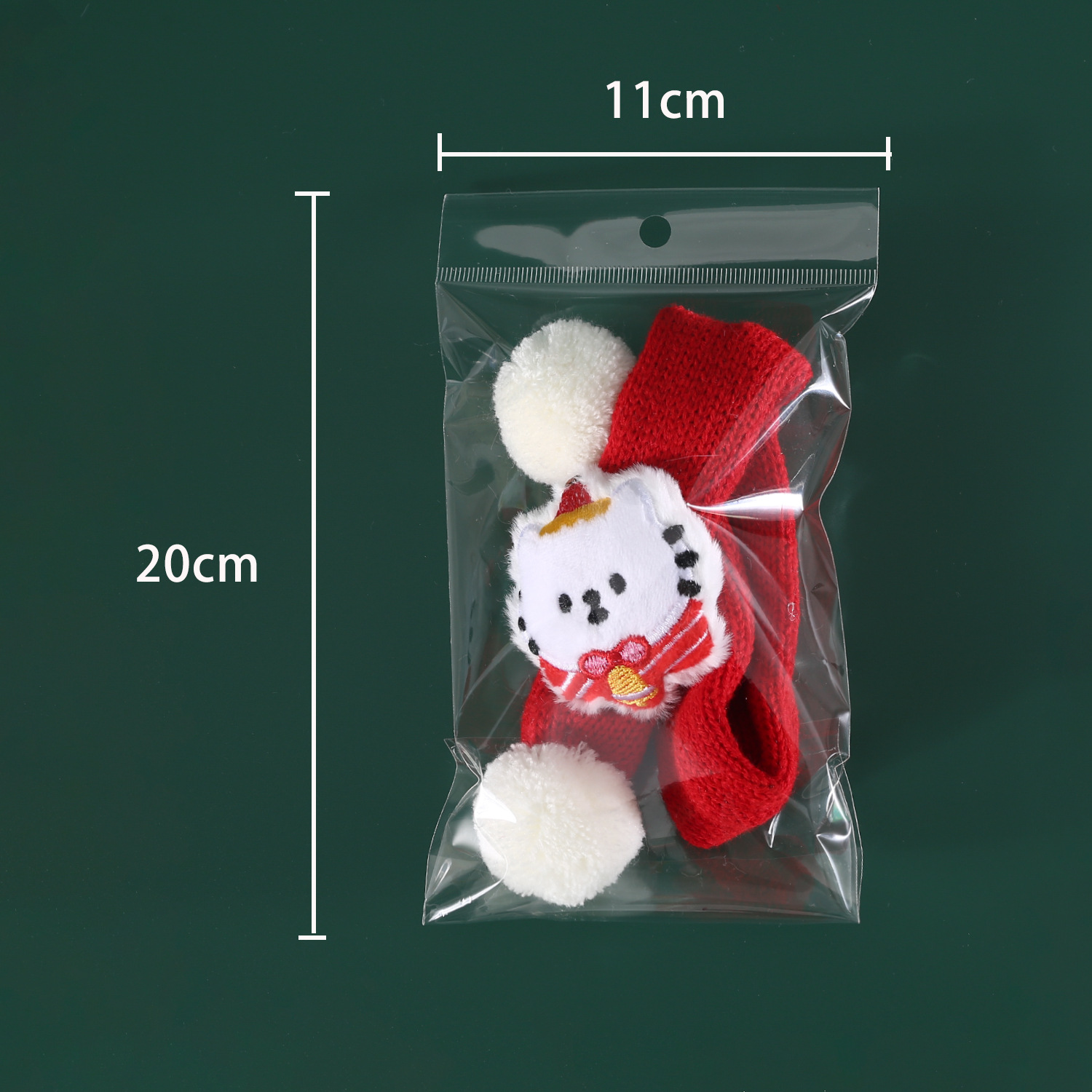 2024 Navidad roja bufandas mascotas gatos cachorros árbol de Navidad bolas de dibujos animados de punto lana bufandas set sombrero