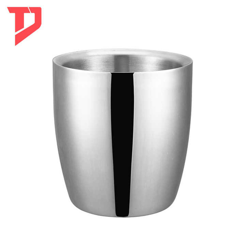 Acero inoxidable 304 cubo de hielo de doble capa 2L cubo de hielo engrosado cubo de hielo Cubo de vino tinto bar set de vino Cubo de cerveza helada