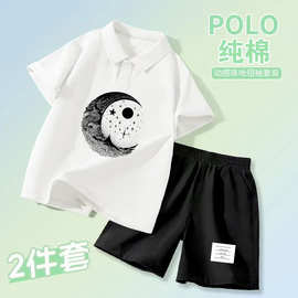 男女童夏款套装学院风夏季新款儿童宝宝时尚短袖短裤polo衫两件套