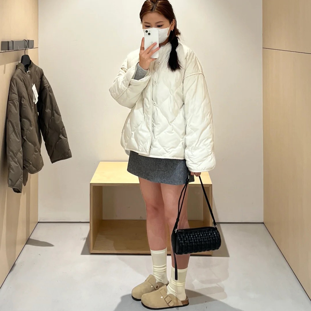 CS女装 菱格纹理绗缝羽绒服夹克女 2025年秋季新款外套1205863005