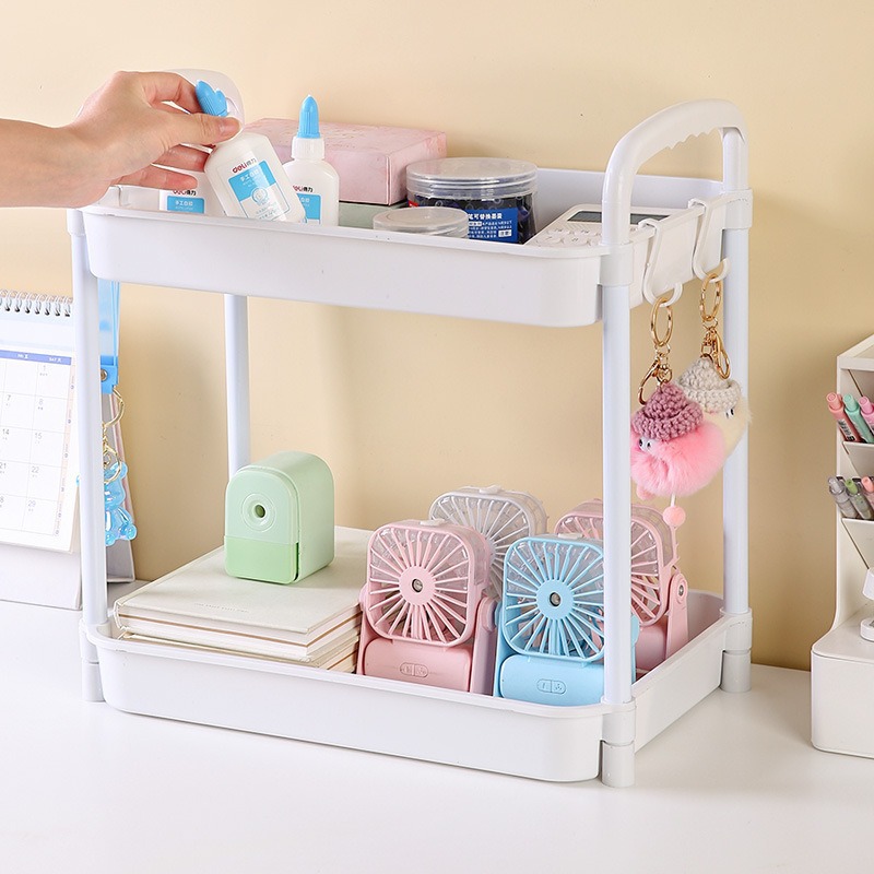 Estante de encimera de cocina de piso doble multifuncional Estante de condimentos Estante de almacenamiento de baño Estante de almacenamiento de fregadero