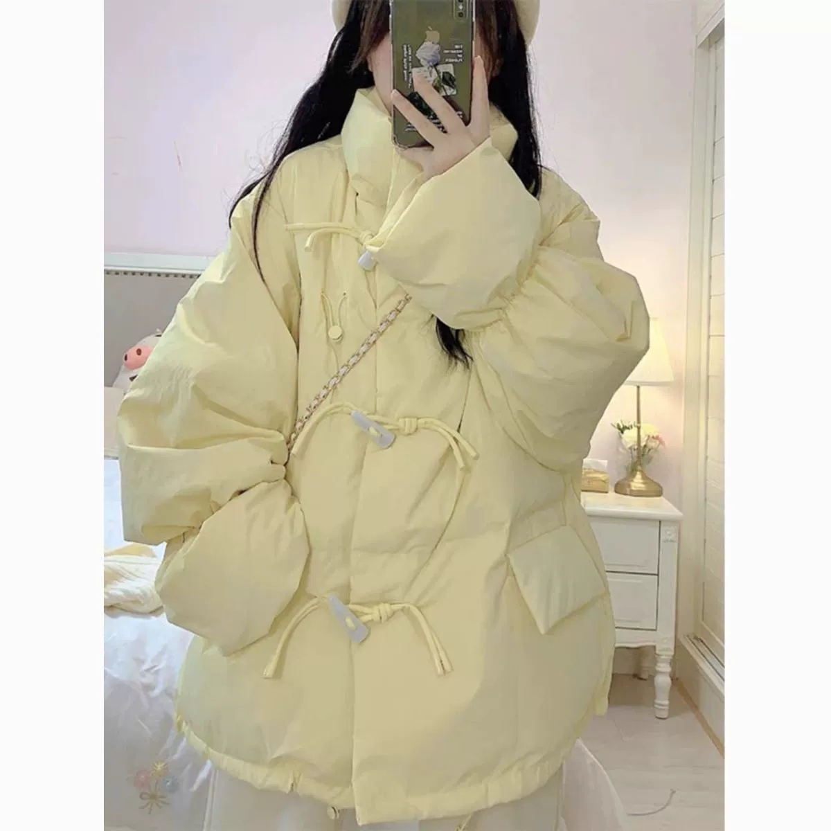 Зимний хлопчатобумажный костюм женский 2024 зимний новый корейский молочный хрип хлопчатобумажный костюм