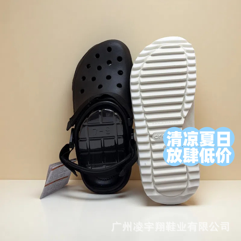 Cross Hole Zapatos para niños y niñas con suela gruesa alta antideslizante zapatillas de playa al aire libre para parejas de playa casual