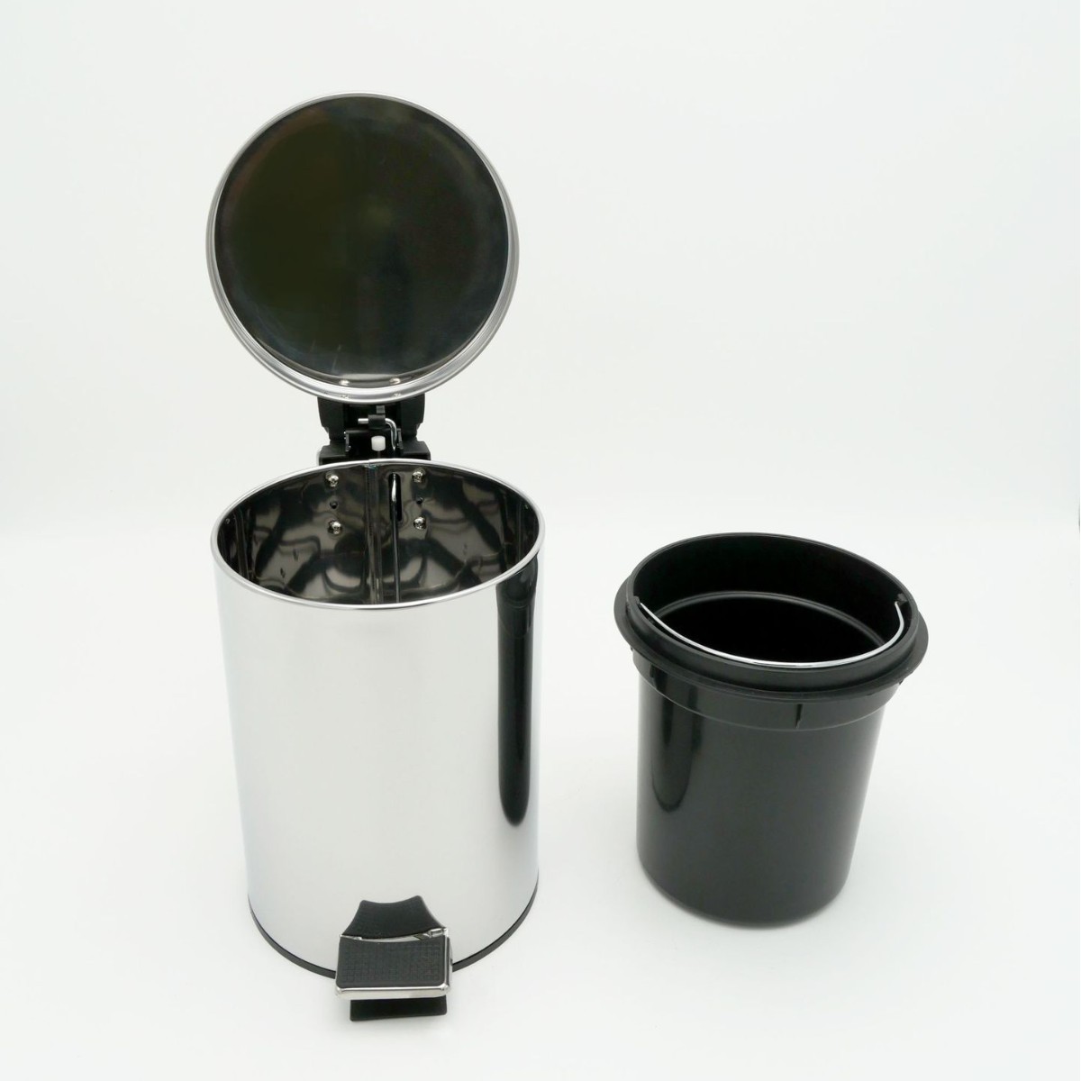 Fábrica de limpieza pie con cubierta 3L basura basura cocina comercial sala de estar baño de acero inoxidable basura tipo pie