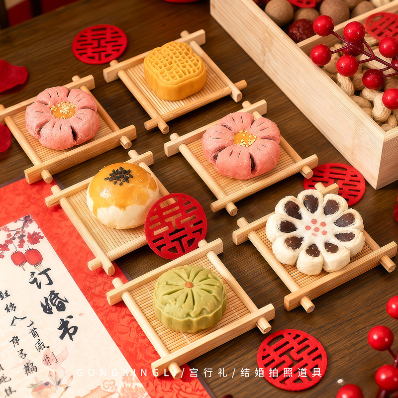 Engagement Banquet Table Decoration Set, Complete Set of Cakes and Wedding Cookies, Tabletop Small Ornaments, Photo Props, Wedding Coffee Table