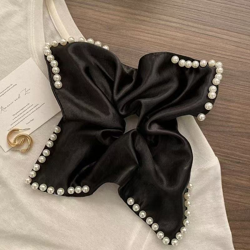 15#스퀘어 스카프 코너 비즈 블랙 (25cm)