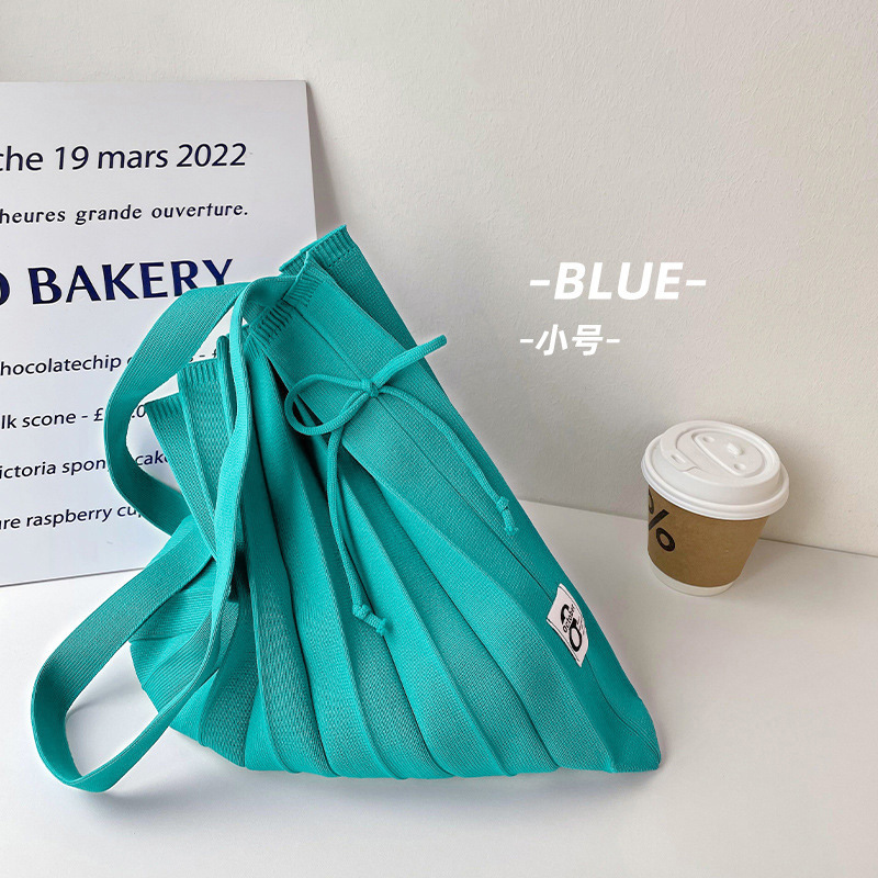 Corea del Sur Dongdaemun nicho bolso arco iris bolso plegable bolso de hombro de punto bolso de mano