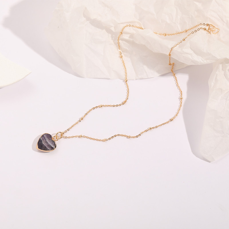 Womenu0027S Elegant Geometric Copper Natural Stone Necklace Plating Copper Necklaces