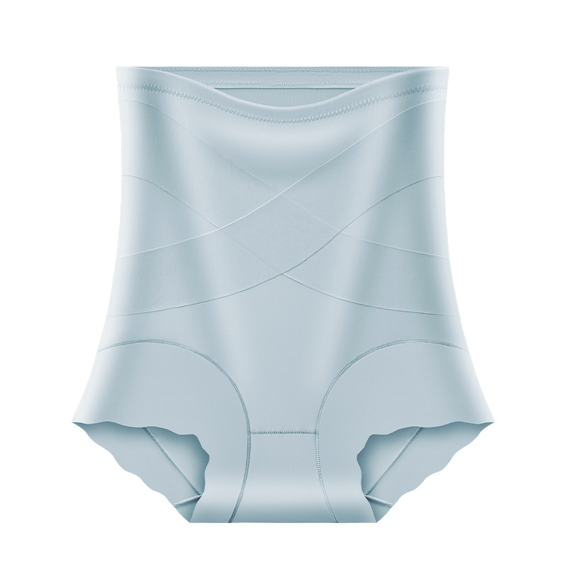 Seamless High-Waisted Shaping Panties - Invisible Tummy Control & Butt Lift With Cross-Front Design_voghion.com