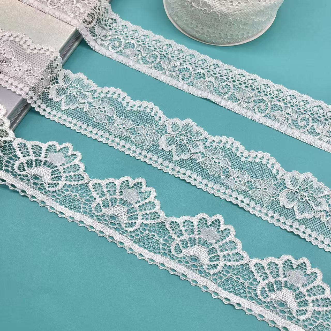 4.5cm white lace accessories collar and cuffs single-sided flower…