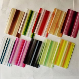 Colorful Gradient Striped Acrylic Rainbow Stripe Board Display Stand for Home Supplies, Craft Decoration, and Organic Glass Use