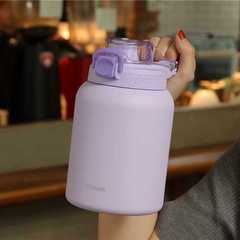 批發1000ml保溫杯大容量便攜帶吸管大肚杯子高顏值男女士學生316
