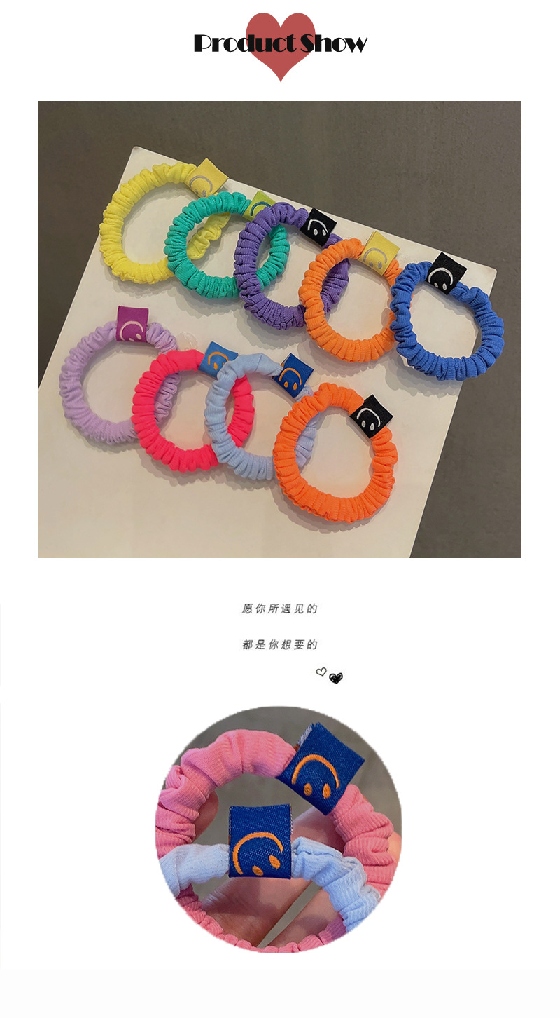 Color Smiley Korean Style Hair Band Wholesale Jewelry Nihaojewelry display picture 1