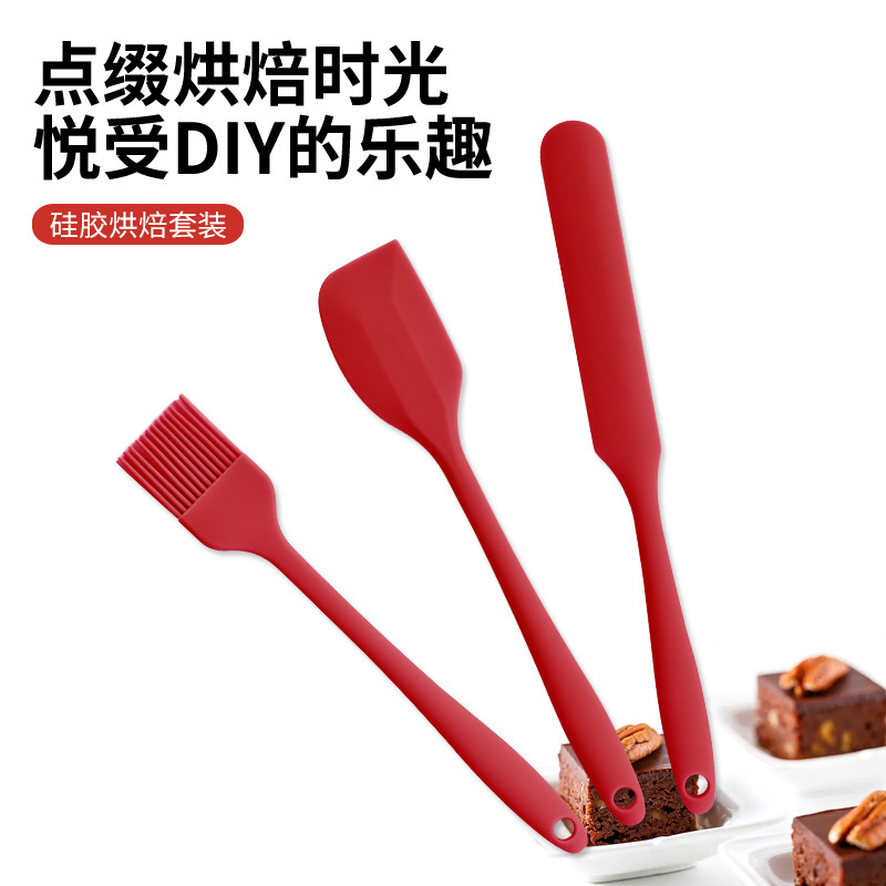 耐高温焙煎ツール食品級シリカゲルオイルブラシ焼きブラシシリカゲルベーキング調理器具3点セット|undefined