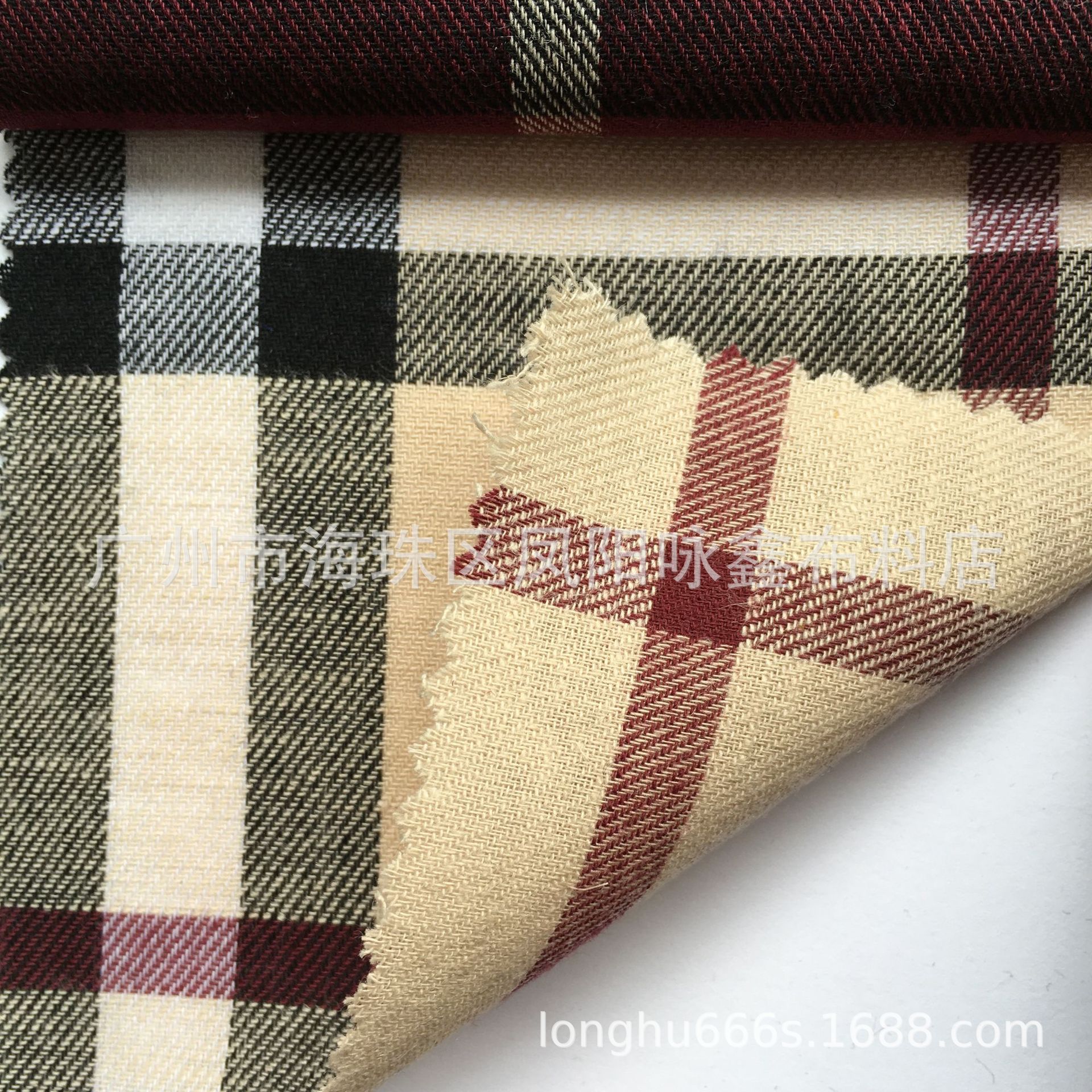 现货供应 麻棉斜纹色织格子  55%麻 45%棉