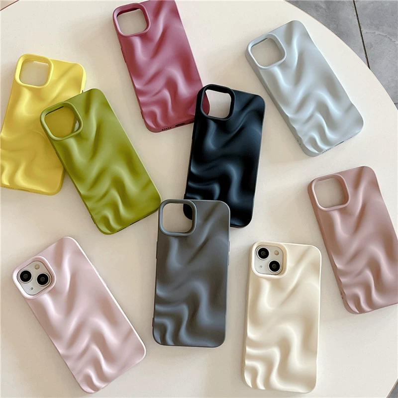 Apple, compatible iPhone17 Pro, phone case, iPhone 16, protective case, high-quality style, wave pattern, iphone