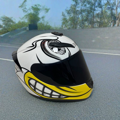 Motosiklet kaskı (dəbilqə) — Vehicle and Motorcycle Riding Safety Helmet - cute-bird-black-lenses-l-head-circumference-57-58-weight-60-65kg